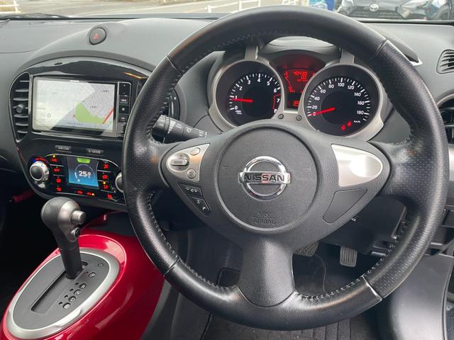 ジューク １５ＲＸ　１オーナー　禁煙車　ユーザー直接買取　フルセグナビ　バックカメラ　前後ドラレコ　ＥＴＣ２．０　インテリキー＆プッシュスタート　１７インチＡＷ　取説記録簿（14枚目）