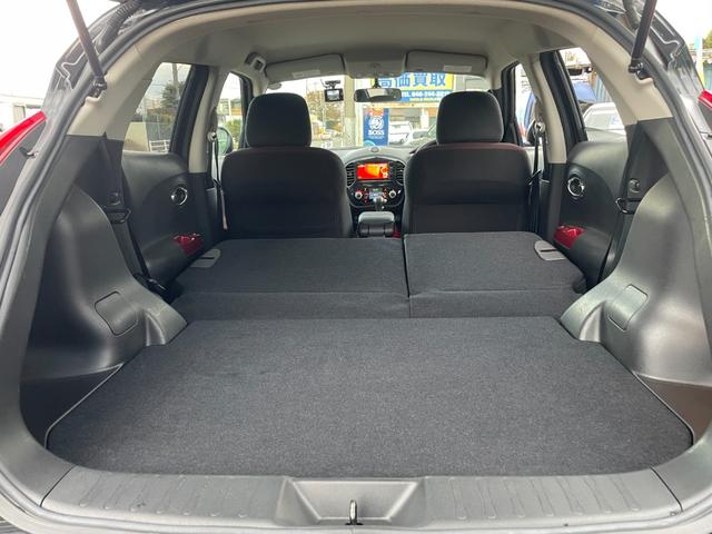 ジューク １５ＲＸ　１オーナー　禁煙車　ユーザー直接買取　フルセグナビ　バックカメラ　前後ドラレコ　ＥＴＣ２．０　インテリキー＆プッシュスタート　１７インチＡＷ　取説記録簿（28枚目）