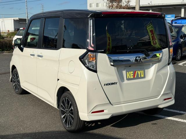 ルーミー カスタムG-T コンフォートパッケージ 登録済未使用車 全方位カメラ 9型ディスプレイオーディオ 両側電動スライド 衝突軽減装置 車線逸脱警報 Bluetoothオーディオ フルセグTV LEDヘッドライト コーナーセンサー シートヒーター(22枚目)