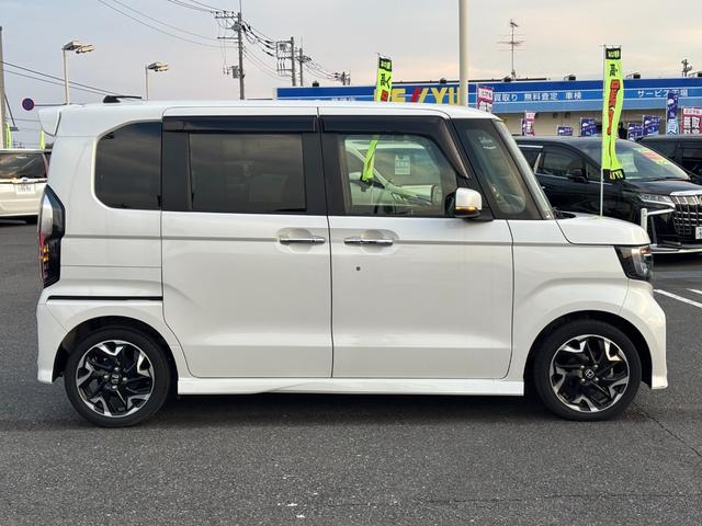N-BOXカスタム G・Lターボホンダセンシング 禁煙車 純正8型ナビ 両側電動スライド バックカメラ ETC 衝突軽減装置 車線逸脱警報 Bluetoothオーディオ フルセグTV DVD再生 前後ドラレコ ハーフレザー シートヒーター 純正アルミ(21枚目)