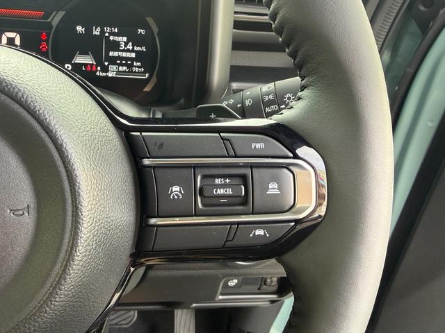 スペーシアギア ハイブリッドＸＺ　ターボ　届出済未使用車　メーカー９型メモリーナビ　全方位カメラ　両側電動スライド　マルチユースフラップ　衝突軽減装置　車線逸脱警報　コーナーセンサー　Ｂｌｕｅｔｏｏｔｈオーディオ　シート＆ステアリングヒーター（10枚目）