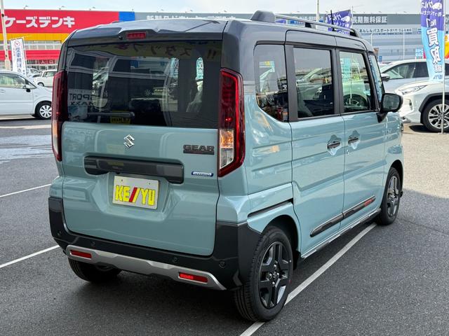 スペーシアギア ハイブリッドＸＺ　ターボ　届出済未使用車　メーカー９型メモリーナビ　全方位カメラ　両側電動スライド　マルチユースフラップ　衝突軽減装置　車線逸脱警報　コーナーセンサー　Ｂｌｕｅｔｏｏｔｈオーディオ　シート＆ステアリングヒーター（25枚目）
