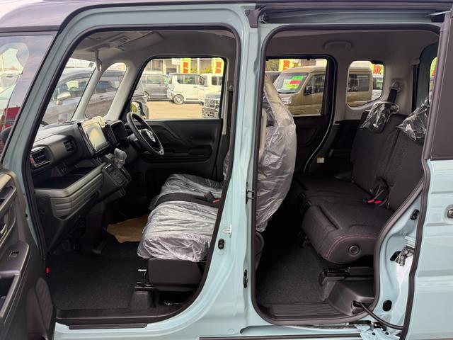 スペーシアギア ハイブリッドＸＺ　ターボ　届出済未使用車　メーカー９型メモリーナビ　全方位カメラ　両側電動スライド　マルチユースフラップ　衝突軽減装置　車線逸脱警報　コーナーセンサー　Ｂｌｕｅｔｏｏｔｈオーディオ　シート＆ステアリングヒーター（28枚目）