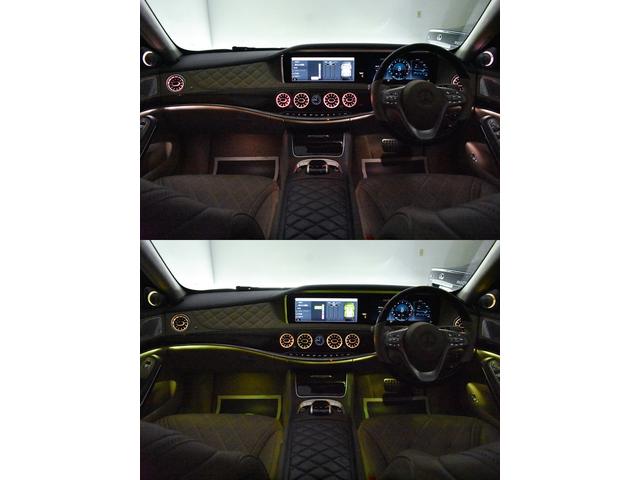 Ｓクラス Ｓ５６０ロング　ＡＭＧライン　ショーファーＰＫＧ・ｄｅｓｉｇｎｏスタイルＰＫＧ・ＡＭＧライン・パノラマＳＲ・リアエンターテイメントＳ・【Ｒｏｌｆ　Ｈａｒｔｇｅ】２１ｉｎ・ＦＲスポイラー・アンビエント連動ルーバー＆３Ｄツイーター（44枚目）