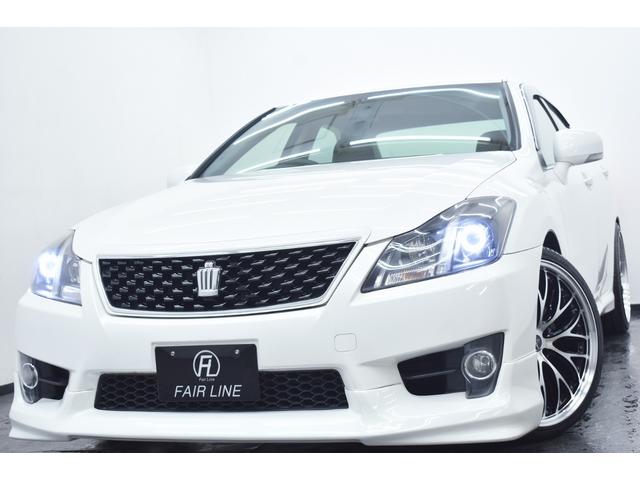 クラウン アスリート　スペシャルナビパッケージ　後期・新品エアロ・新品アルミホイール・新品タイヤ・イカリングＢＬＡＣＫカスタムライト・特別１年保証・走行無制限・クルーズコントロール・音楽録音・ＤＶＤ再生・地デジ・Ｂｌｕｅｔｏｏｔｈ・ビルトインＥＴＣ（4枚目）