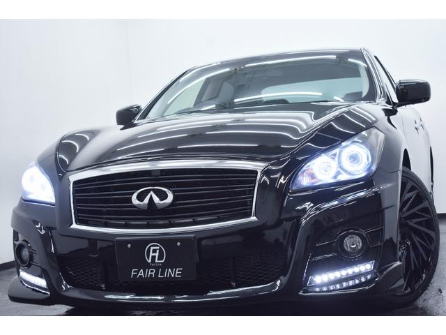 フーガ ２５０ＧＴ　Ａパッケージ　黒ハーフレザー・新品インパル仕様フルエアロ・新品アルミホイール＆タイヤ・ＩＮＦＩＮＩＴＩ・イカリングＢＬＡＣＫカスタムライト・特別１年保証・走行無制限・クルーズコントロール・地デジ・Ｂｌｕｅｔｏｏｔｈ（4枚目）