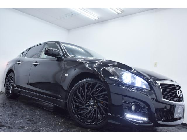 フーガ ２５０ＧＴ　Ａパッケージ　黒ハーフレザー・新品インパル仕様フルエアロ・新品アルミホイール＆タイヤ・ＩＮＦＩＮＩＴＩ・イカリングＢＬＡＣＫカスタムライト・特別１年保証・走行無制限・クルーズコントロール・地デジ・Ｂｌｕｅｔｏｏｔｈ（12枚目）