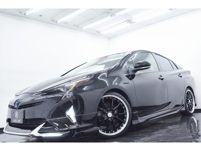 プリウス Ｓ　モデリスタ仕様フルエアロ・新品アルミホイール・新品タイヤ・ＢＬＡＣＫカスタムライト・ＢＬＡＣＫカスタムテール・新品ウッドコンビステアリング・特別１年保証・走行無制限・地デジ・Ｂｌｕｅｔｏｏｔｈ・記録簿（7枚目）