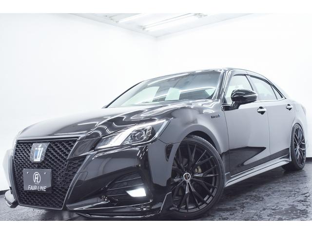 クラウンハイブリッド アスリートＳ　後期・新品ＴＲＤ仕様エアロ・新品アルミホイール・新品タイヤ・ＢＬＡＣＫカスタムライト・ＢＬＡＣＫカスタムテール・特別１年保証・走行無制限・レーダークルーズ・３６０°カメラ・Ｂｌｕｅｔｏｏｔｈ・ドラレコ（5枚目）