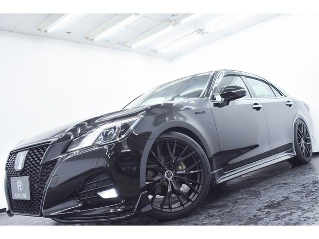 クラウンハイブリッド アスリートＳ　後期・新品ＴＲＤ仕様エアロ・新品アルミホイール・新品タイヤ・ＢＬＡＣＫカスタムライト・ＢＬＡＣＫカスタムテール・特別１年保証・走行無制限・レーダークルーズ・３６０°カメラ・Ｂｌｕｅｔｏｏｔｈ・ドラレコ（7枚目）