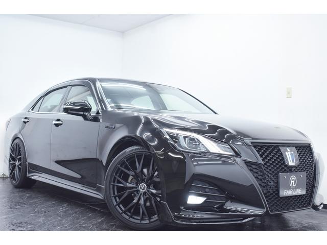 クラウンハイブリッド アスリートＳ　後期・新品ＴＲＤ仕様エアロ・新品アルミホイール・新品タイヤ・ＢＬＡＣＫカスタムライト・ＢＬＡＣＫカスタムテール・特別１年保証・走行無制限・レーダークルーズ・３６０°カメラ・Ｂｌｕｅｔｏｏｔｈ・ドラレコ（11枚目）