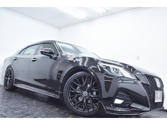 クラウンハイブリッド アスリートＳ　後期・新品ＴＲＤ仕様エアロ・新品アルミホイール・新品タイヤ・ＢＬＡＣＫカスタムライト・ＢＬＡＣＫカスタムテール・特別１年保証・走行無制限・レーダークルーズ・３６０°カメラ・Ｂｌｕｅｔｏｏｔｈ・ドラレコ（13枚目）