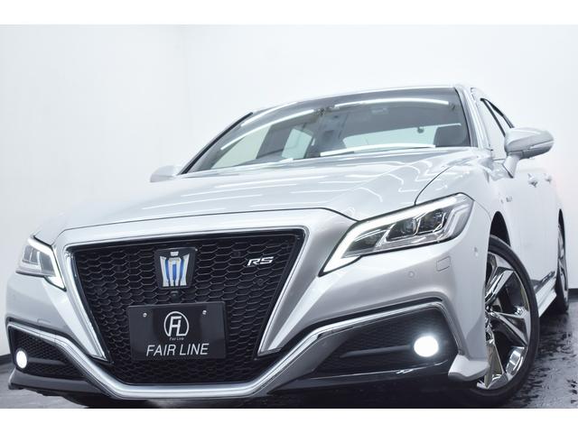クラウンハイブリッド ＲＳアドバンス　黒革・専用１８ｉｎメッキアルミホイール・ＴＯＹＯＴＡセーフティセンス・特別１年保証・走行無制限・レーダークルーズ・３６０°カメラ・音楽録音・ＤＶＤ再生・地デジ・Ｂｌｕｅｔｏｏｔｈ接続・ドラレコ（4枚目）