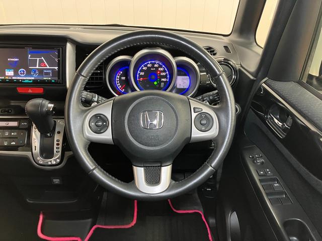 N-BOXカスタム G・ターボAパッケージ 衝突被害軽減ブレーキシステム デイライト 両側オートスライドドア Bカメラ クルーズコントロール ステアリングスイッチ パドルシフト Pスタート ETC 電動格納ミラー キーフリー(14枚目)