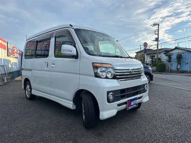 アトレーワゴン カスタムターボＲＳリミテッド　エアコン　パワーステアリング　パワーウインドウ　運転席　助手席エアバック　ナビ　電動スライドドア　ＥＴＣ　ＨＩＤ　ＡＢＳ　ターボ車　走行距離３９０００キロ台　車検２年付き（3枚目）