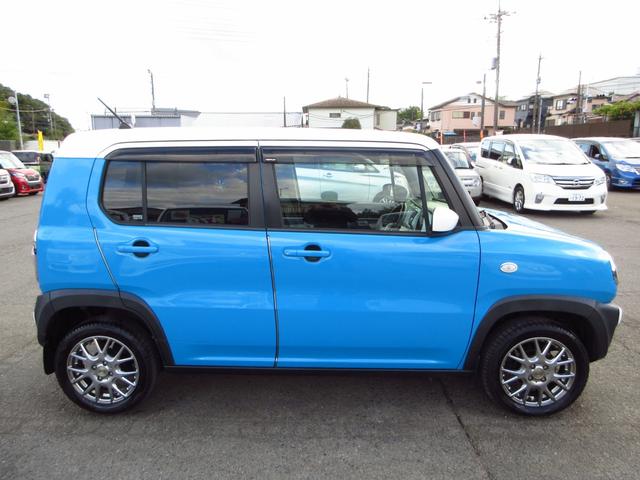 ハスラー G 5速マニュアル CD AUX USB ブルートゥース クスコタワーバー 社外アルミ アイドリングストップ 運転席シートヒーター キーレスキー オートエアコン プライバシーガラス ドアバイザー 保証書(9枚目)