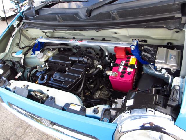 ハスラー G 5速マニュアル CD AUX USB ブルートゥース クスコタワーバー 社外アルミ アイドリングストップ 運転席シートヒーター キーレスキー オートエアコン プライバシーガラス ドアバイザー 保証書(12枚目)