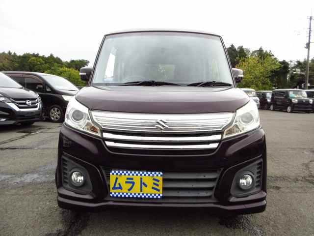 スペーシアカスタム ＧＳターボ　ターボ　ナビ　フルセグ　ブルートゥース　ＥＴＣ　左パワースライドドア　クルーズコントロール　純正エアロ　純正アルミ　ＨＩＤオートライト　フォグ　運転席シートヒーター　アイストップ　パドルシフト（3枚目）