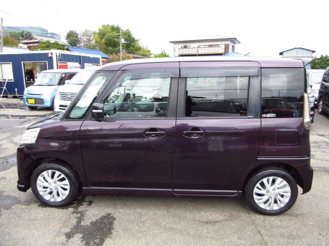 スペーシアカスタム ＧＳターボ　ターボ　ナビ　フルセグ　ブルートゥース　ＥＴＣ　左パワースライドドア　クルーズコントロール　純正エアロ　純正アルミ　ＨＩＤオートライト　フォグ　運転席シートヒーター　アイストップ　パドルシフト（5枚目）