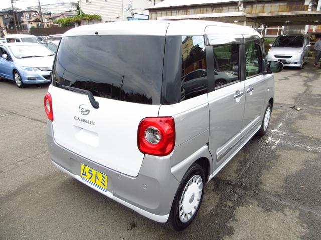 ムーヴキャンバス ストライプスG ツートンカラー 衝突軽減ブレーキ ナビ フルセグ ETC Bカメラ 前後ドラレコ 両側パワースライドドア 前後ソナー 前席シートヒーター LEDオートライト フォグ スマートキー オートエアコン(7枚目)