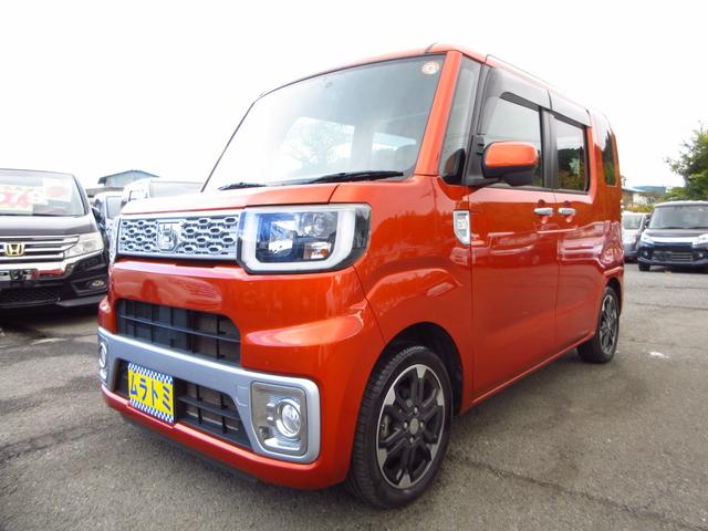 ウェイク G ターボ ナビ フルセグ ETC フロントドライブレコーダー 両側パワースライドドア 純正アルミ LEDオートライト フォグ 革巻きステアリング リアシェード スマートキー アイストップ オートエアコン(4枚目)