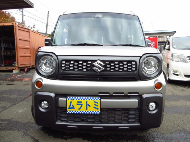 スペーシアギア ハイブリッドＸＺ　４ＷＤ　レンタカーアップ　ナビ　テレビ　ＥＴＣ　全周囲カメラ　両側パワースライドドア　衝突軽減ブレーキ　社外アルミ　ＬＥＤオートライト　フォグ　ルーフレール　リアソナー　革巻きステア　オートエアコン（3枚目）