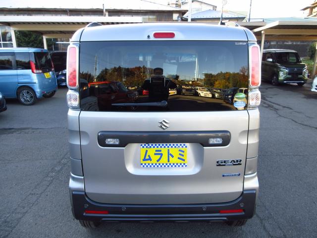 スペーシアギア ハイブリッドＸＺ　４ＷＤ　レンタカーアップ　ナビ　テレビ　ＥＴＣ　全周囲カメラ　両側パワースライドドア　衝突軽減ブレーキ　社外アルミ　ＬＥＤオートライト　フォグ　ルーフレール　リアソナー　革巻きステア　オートエアコン（7枚目）