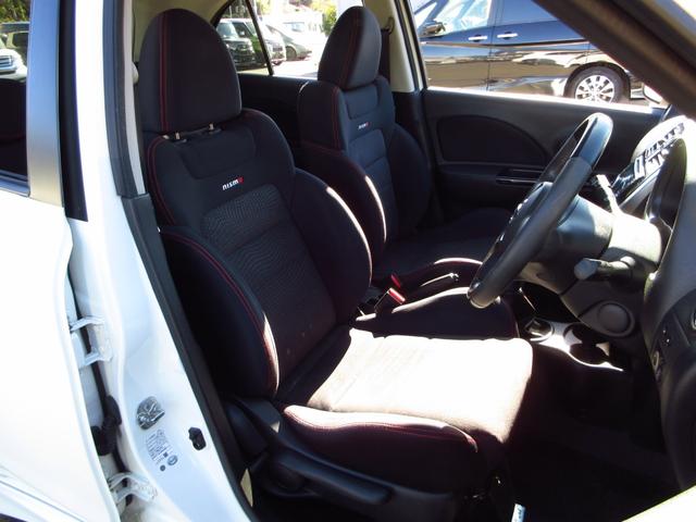 マーチ ニスモ　Ｓ　５速マニュアル　ニスモシート２脚　純正エアロ　純正アルミ　オートライト　インテリキー　社外デッキ　ＣＤ　ＡＵＸ　ＵＳＢ　ＥＴＣ　オートエアコン　オート電格ミラー　プライバシーガラス（33枚目）