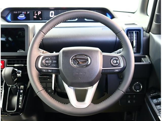 タント カスタムＲＳリミテッド　届出済未使用車　禁煙車　スマートクルーズ　バックカメラ　ＬＥＤライト　１５ＡＷ　ハーフレザー　コーナーセンサー　電動パーキングブレーキ　記録簿　衝突被害軽減システム　バックカメラ　両側電動スライド（23枚目）
