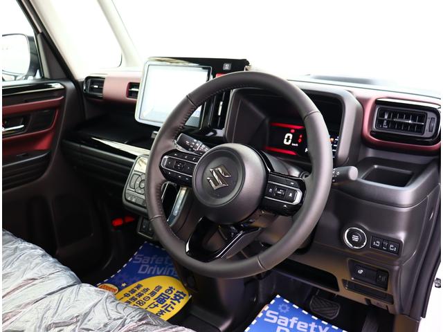 スペーシアカスタム ハイブリッドXSターボ 届出済未使用車 全方位カメラ付ナビ フルセグ HUD アダプティブクルーズ スズキセーフティサポート リアサーキュレーター 両電動スライド シートヒーター ステアリングヒーター パドルシフト 禁煙車(14枚目)