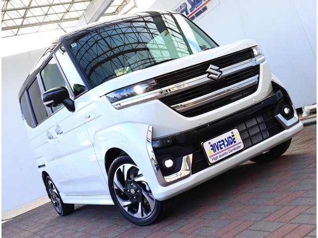 スペーシアカスタム ハイブリッドXSターボ 届出済未使用車 全方位カメラ付きメモリーナビ フルセグTV スマホ連携 HUD シート&ステアリングヒーター リアサーキュレーター 禁煙車 記録簿 衝突被害軽減システム ナビ&TV 両側電動スライド(52枚目)