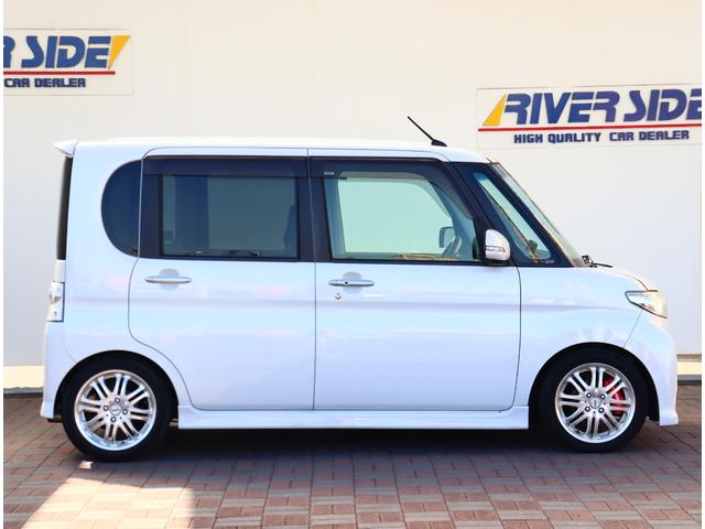 タント カスタムＲＳ　メモリナビフルセグ　ＥＴＣ　スマートキー　ＨＩＤライト　外黒革調シートカバー　電動スライドドア　外アルミ　　ピラーレスドア　ローダウン（5枚目）