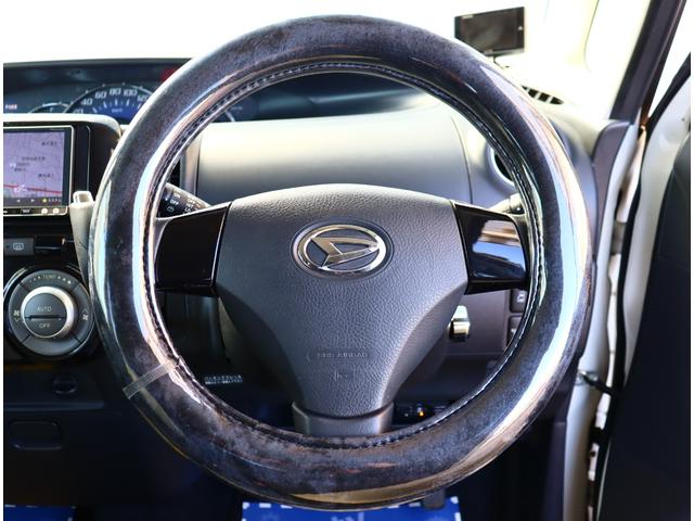 タント カスタムＲＳ　メモリナビフルセグ　ＥＴＣ　スマートキー　ＨＩＤライト　外黒革調シートカバー　電動スライドドア　外アルミ　　ピラーレスドア　ローダウン（18枚目）