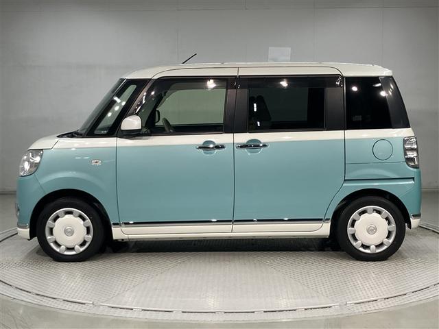 ムーヴキャンバス Ｘメイクアップリミテッド　ＳＡＩＩＩ　Ｗ電動ドア　Ａストップ　衝突被害軽減　インテリキー　イモビライザー　地デジフルセグ　ＡＡＣ　ナビＴＶ　ＶＳＣ　バックモニター　ＤＶＤ再生可能　キーフリー　ＥＴＣ　ベンチシート　ＡＢＳ　エアバック（2枚目）