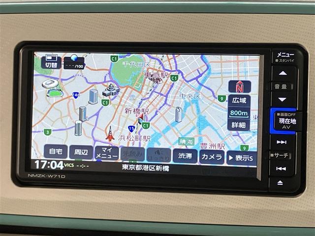 ムーヴキャンバス Ｘメイクアップリミテッド　ＳＡＩＩＩ　Ｗ電動ドア　Ａストップ　衝突被害軽減　インテリキー　イモビライザー　地デジフルセグ　ＡＡＣ　ナビＴＶ　ＶＳＣ　バックモニター　ＤＶＤ再生可能　キーフリー　ＥＴＣ　ベンチシート　ＡＢＳ　エアバック（7枚目）