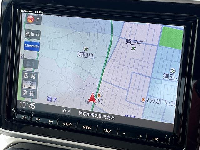 スペーシア ハイブリッドX 2トーンルーフパッケージ アップグレードパッケージ 全方位モニター用カメラパッケージ 純正8型ナビ フルセグ BTオーディオ CD/DVD再生 全方位モニター Wパワスラ 運転席シートヒーター ETC(9枚目)