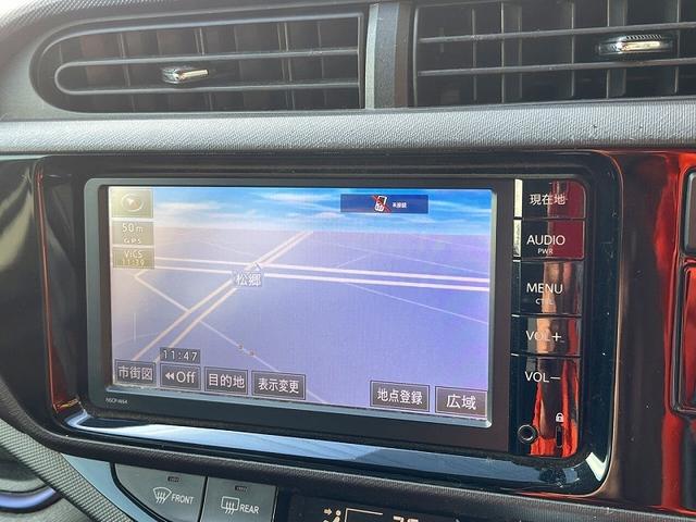 アクア S 純正SDナビ ワンセグTV 前席シートヒーター ETC オートエアコン エアバック ABS パワステ パワーウインドウ 車検R8年12月 当店下取車(11枚目)