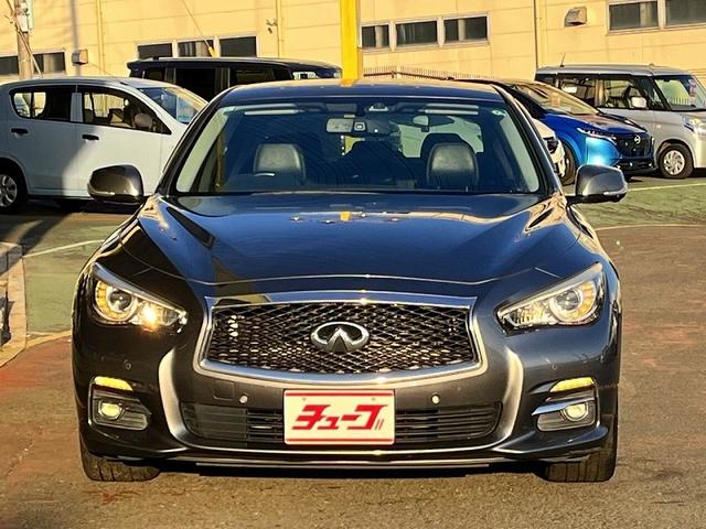 スカイライン ３５０ＧＴ　ハイブリッド　タイプＰ　メーカーＨＤＤナビ　フルセグ　アラウンドビュー　プッシュスタート　キーフリー　ＭＴモードＡＴ　クルーズコントロール　前席パワーシート　前席シートヒーター　ＬＥＤ　ＥＴＣ　当店下取車（3枚目）