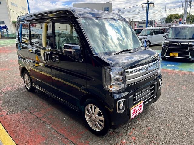 エブリイワゴン ＰＺターボスペシャル　届出済未使用車　スズキセーフティーサポート　アイドリングストップ　純正ディスプレイオーディオ　バックカメラ　プッシュスタート　キーフリー　両側自動ドア　オートステップ　運転席シートヒーター　ＬＥＤ（2枚目）