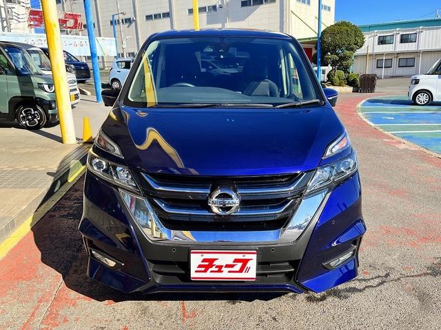 セレナ ハイウェイスター　ＶセレクションＩＩ　ワンオーナー　アイドリングストップ　エマージェンシーブレーキ　プロパイロット　純正ＳＤナビ　フルセグ　フリップダウンモニター　アラウンドビューモニター　両側自動ドア　クルコン　ＬＥＤ　ＥＴＣ　ドラレコ（3枚目）