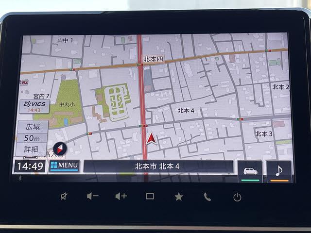 スペーシアギア マイスタイル　ハイブリッドマイスタイル＿純正９インチメモリーナビ＿フルセグＴＶ＿ワンオーナー＿全方位モニター＿両側パワースライドドア＿シートヒーター＿アダプティブクルーズコントロール＿ヘッドアップディスプレイ（9枚目）