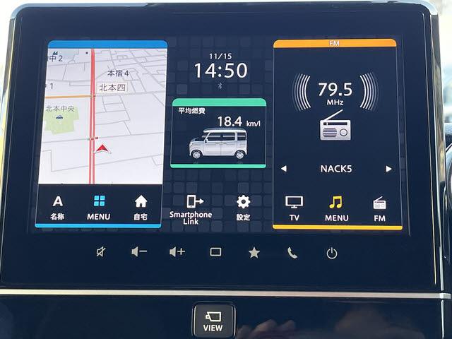 スペーシアギア マイスタイル　ハイブリッドマイスタイル＿純正９インチメモリーナビ＿フルセグＴＶ＿ワンオーナー＿全方位モニター＿両側パワースライドドア＿シートヒーター＿アダプティブクルーズコントロール＿ヘッドアップディスプレイ（11枚目）