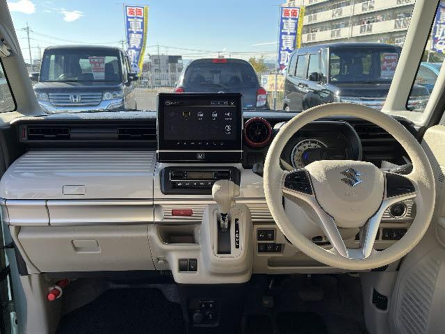 スペーシア ハイブリッドＸ　純正９インチナビ　全方位カメラ　ＣＤ／ＤＶＤ再生可　フルセグＴＶ　両側パワースライドドア　Ｄ席シートヒーター　Ｄ席後部テーブル　デュアルカメラブレーキサポート　サーキュレーター　後席サンシェード（3枚目）