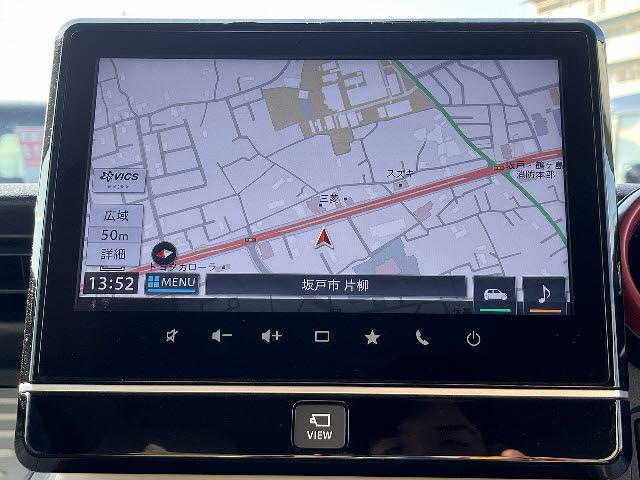 スペーシア ハイブリッドＸ　純正９インチナビ　全方位カメラ　ＣＤ／ＤＶＤ再生可　フルセグＴＶ　両側パワースライドドア　Ｄ席シートヒーター　Ｄ席後部テーブル　デュアルカメラブレーキサポート　サーキュレーター　後席サンシェード（9枚目）