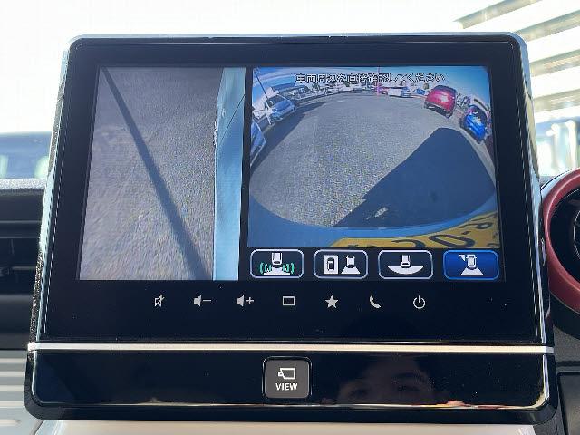 スペーシア ハイブリッドＸ　純正９インチナビ　全方位カメラ　ＣＤ／ＤＶＤ再生可　フルセグＴＶ　両側パワースライドドア　Ｄ席シートヒーター　Ｄ席後部テーブル　デュアルカメラブレーキサポート　サーキュレーター　後席サンシェード（10枚目）