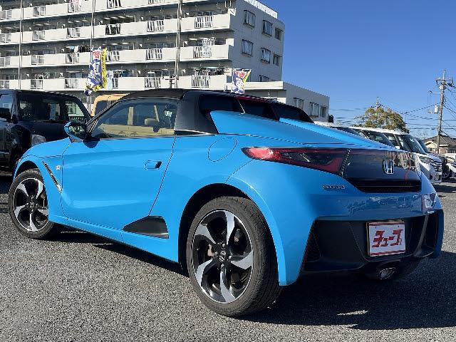 S660 α ワンオーナー 6速マニュアル クルーズコントロール ETC LEDヘッドライト ミッドシップレイアウト ホロルーフ 前後異形純正アルミホイール(前15インチ 後16インチ キーフリー プッシュスタート(8枚目)