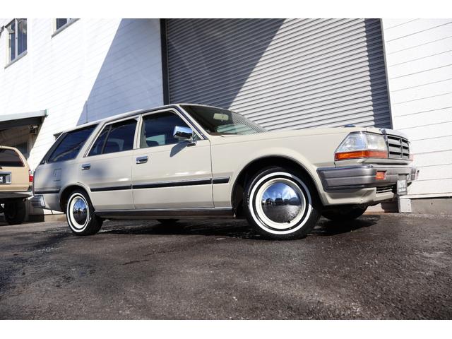 グロリアワゴン SGL サーフスタイル 新品VENPLAホイールキャップ 新品ホワイトリボンタイヤ LEDヘッドライト サンドベージュNewペイント タイミングベルト交換済み(9枚目)