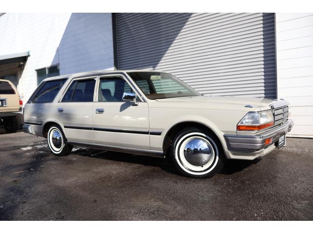 グロリアワゴン SGL サーフスタイル 新品VENPLAホイールキャップ 新品ホワイトリボンタイヤ LEDヘッドライト サンドベージュNewペイント タイミングベルト交換済み(10枚目)