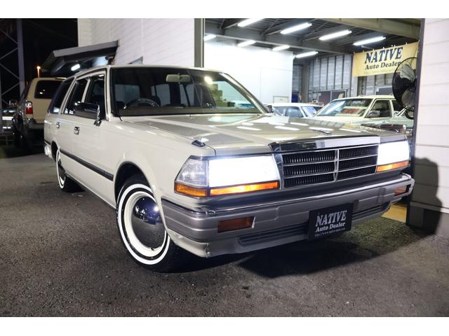 グロリアワゴン SGL サーフスタイル 新品VENPLAホイールキャップ 新品ホワイトリボンタイヤ LEDヘッドライト サンドベージュNewペイント タイミングベルト交換済み(30枚目)