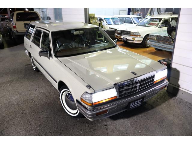 グロリアワゴン SGL サーフスタイル 新品VENPLAホイールキャップ 新品ホワイトリボンタイヤ LEDヘッドライト サンドベージュNewペイント タイミングベルト交換済み(32枚目)